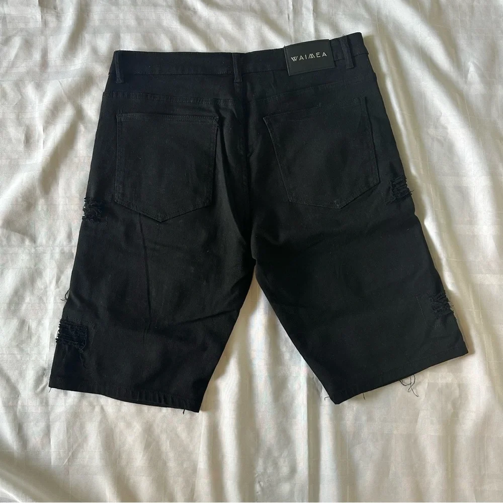 True Religion Black Distressed & Jeans Shorts Collection